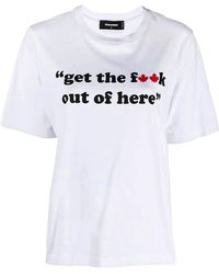 DSquared² - Gtfo Slogan T-Shirt S72Gd0406-S24387-100" - Lyst