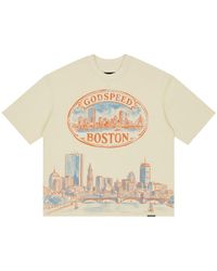 GODSPEED NEW YORK - Boston Skyline T-Shirt "Bone" Gs510" - Lyst