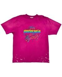 Balenciaga - 90/10 Vintage Large Fit T-Shirt "Dark Fuchsia" 641655 Tmvh3 5566" - Lyst