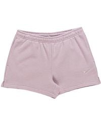 Nike - Studio Fleece Mediumweight Mid-Rise Shorts "Bleached Lilac Sail" Ir8313 583" - Lyst