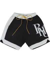 Rhude - Side Logo Shorts Rhss22Sh11197372 Blk" - Lyst