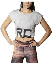 Reebok - Combat Spray Dye Crop T-Shirt "Skull" Br2165" - Lyst