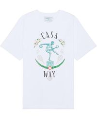 CASABLANCA - Statue En Marbre Printed T-Shirt Mf24 Jts 001 02" - Lyst