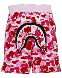 A Bathing Ape - Big Abc Camo Shark Sweat Shorts Camo" 4E7Ljdtq" - Lyst