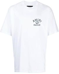 Amiri - Records Logo T-Shirt Aw23Mjg003 100" - Lyst