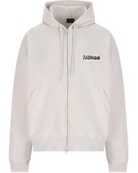 Balenciaga - Over Zip-Up Hoodie "Dirty" 850338 Ttvl7 9012" - Lyst