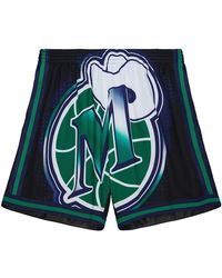 Mitchell & Ness - Big Face 7.0 Fashion Shorts "Nba Mavericks" Pshr5906 Dmayypppblck" - Lyst