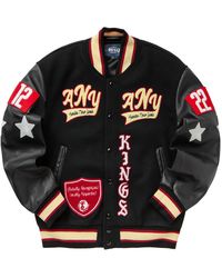 AWAKE NY - Corazon De Leon Wool Varsity Jacket Awk Fw22 Ot006 Blk" - Lyst