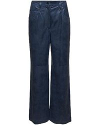 Brunello Cucinelli - Leather Pants "Marlin" Brun2654" - Lyst