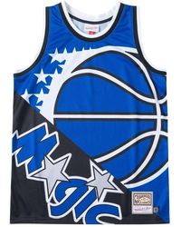 Mitchell & Ness - Nba Big Face Fashion Tank 5.0 "Orlando Magic" Tmtk4350 Omayypppblue" - Lyst