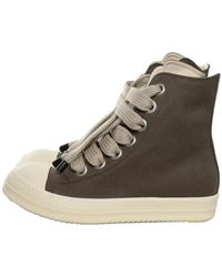Rick Owens - Scarpe Denim Jumbo Lace High "Dust Milk" Du01F4818 Dow2 3411" - Lyst