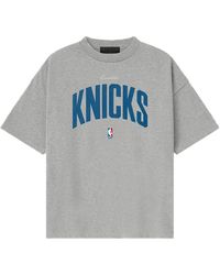Fear Of God - Essentials Nba Knicks 90S T-Shirt "Concrete Heather" 125Nb252208F" - Lyst