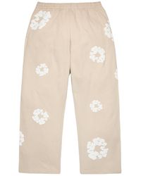 DENIM TEARS - Cotton Wreath Baggy Sweatpants "Cream" Dt614" - Lyst