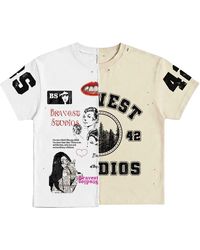 Bravest Studios - Half Tan Puzzle T-Shirt Cream" Bs137" - Lyst