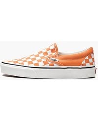 Vans Canvas Orange & White Checkerboard Era Shoes for Men - Lyst