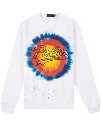 Polo Ralph Lauren - Logo Print Tie-Dye Sweatshirt "Multi" 710890800001" - Lyst