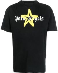 Palm Angels - Star Sprayed Logo T-Shirt Pmaa001C99Jer0241018" - Lyst