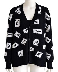 Amiri - Cards Intarsia Cardigan Sweater S0M05108Wc Blk" - Lyst