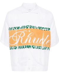 Rhude - Linen Cuban Shirt "Ivory" Rhps24Sr10023060 Ivo" - Lyst