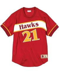 Mitchell & Ness - Nba Dominique Wilkins Name & Number Mesh Crewneck Shirt "Atlanta Hawks - Lyst
