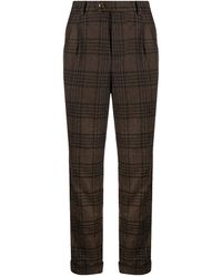 Brunello Cucinelli - Plaid Tailored Trousers "Coffee" Brun2053" - Lyst
