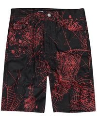 Sp5der - Web V2 Leather Shorts 480" - Lyst