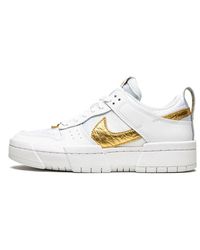 Nike - Dunk Lo Disrupt "white / Metallic Gold" Shoes - Lyst