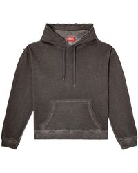 DIESEL - Treated Cotton Fleece Hoodie A211940Dccd9Cba" - Lyst
