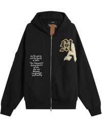 Amiri - Varsity Patch Oversize Zip Hoodie Amtojr1014 001" - Lyst