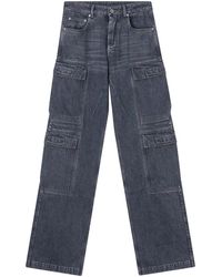 Rick Owens - Double Cargo Jeans "Washed" Ds02E7308 Dgy 58" - Lyst