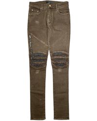 Amiri - Mx2 Leather Patchwork Jeans Amx229" - Lyst