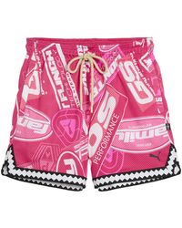PUMA - Fast & Furious 6" Mesh Shorts "Garnet Rose Aop" 637902 02" - Lyst