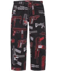 Supreme - Guns Embroidered Loose Fit Jean "Ss26 - Lyst