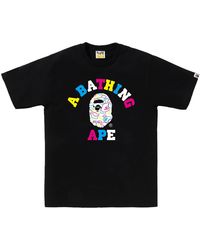 A Bathing Ape - Neon Camo College Logo Short Sleeve T-Shirt Multi" Bncclsstsbm" - Lyst