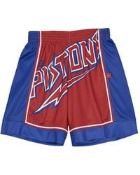 Mitchell & Ness - Blown Out Fashion Shorts "Nba Detroit Pistons" Shorbw19147 Dpired1" - Lyst