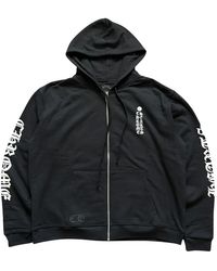 Chrome Hearts - Vertical Logo Thermal Lined Zip-Up Hoodie Chrm1542" - Lyst