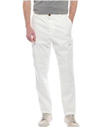 Brunello Cucinelli - Cotton Cargo Pants "Snow" Brun2715" - Lyst