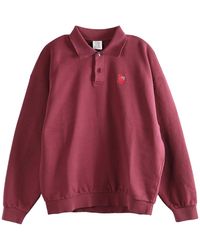Vetements - Distressed Polo Logo Sweatshirt "Bordeux" Me76Cw200O Bord" - Lyst
