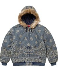 Supreme - Bandana Jacquard Denim Hooded Work Jacket "Ss25 - Lyst
