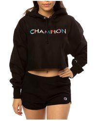 Champion - C-Life Reverse Weave Cropped Hoodie Wl659 586389 003" - Lyst