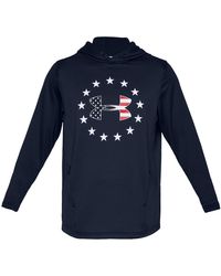 Under Armour - Freedom Tech Terry Po Hoodie "Academy 1323105 408" - Lyst