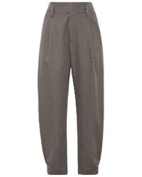 Brunello Cucinelli - Wool Blend Tapered Trousers "Taupe" Brun2584" - Lyst