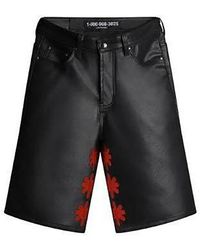 LOSTSHDWS - Leather Shorts 10058656" - Lyst
