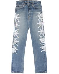 Sp5der - Vintage Web Straight-Fit Jeans "Denim" 107" - Lyst