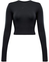 Nike - Sportswear Chill Knit Slim Ls Cropped Top Hf5322 010" - Lyst