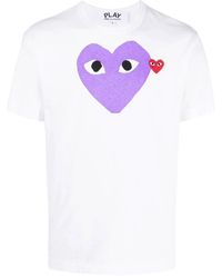 COMME DES GARÇONS PLAY - Pastel Heart Emblem Ss T-Shirt Ax T106 051 1 5" - Lyst