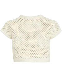 Kith - Rhea Knit Cropped T-Shirt "Cream" Khw030308 112" - Lyst