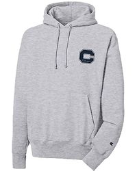 Champion - Reverse Weave Pullover Hoodie With Baseball "C" "Oxford" Gf68Y06534 1Ic" - Lyst