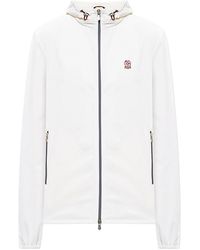 Brunello Cucinelli - Zip-Front Jacket "Off" Brun2924" - Lyst
