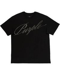 Purple Brand - Crystal Slanted Script T-Shirt P117 Hwbh326" - Lyst